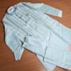 Jacket Kurta Set em Seda Verde Menta Banarasi com Broche
