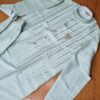 Jacket Kurta Set em Seda Verde Menta Banarasi com Broche