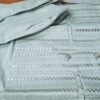 Jacket Kurta Set em Seda Verde Menta Banarasi com Broche