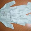 Jacket Kurta Set em Seda Verde Menta Banarasi com Broche