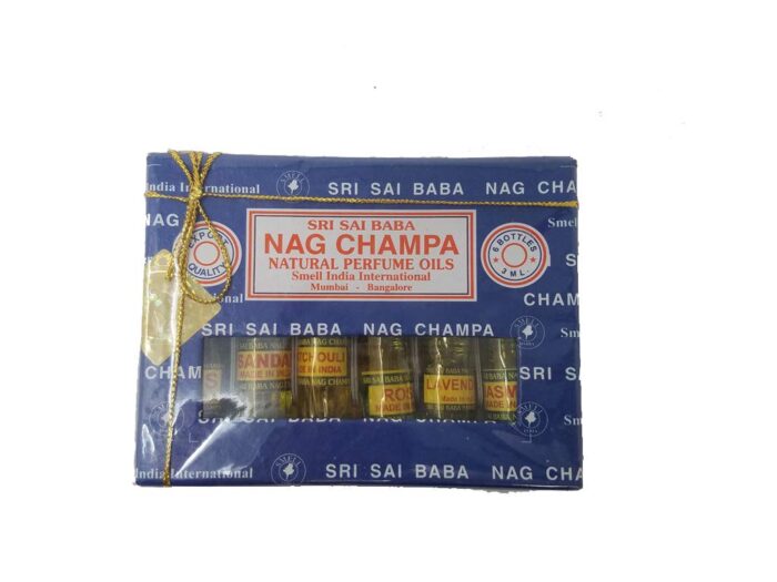 Kit 6 essências perfume Nag Champa Sai Baba com 3m cada