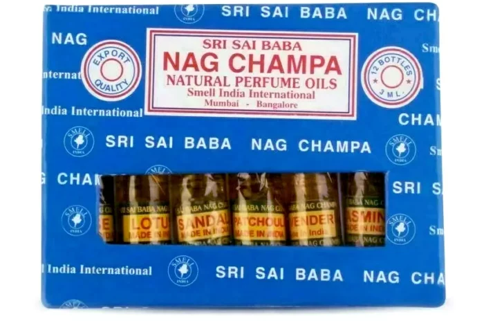 Kit com 6 perfumes Sri Sai Baba Nag Champa