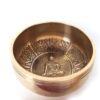 Tigela tibetana com 7 ligas dourada Buda e 8 símbolos auspiciosos 9,5cm