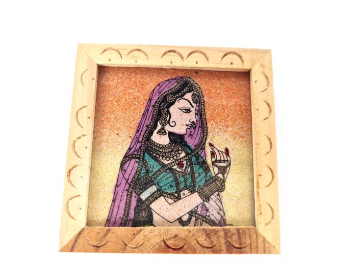 20250923_155445 Conjunto de portas-copos indiano artesanal estampa de Radharani