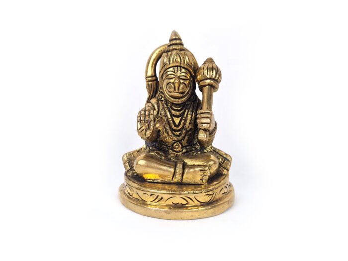 Hanuman Deus Macaco estatueta indiana de metal brass 9cm