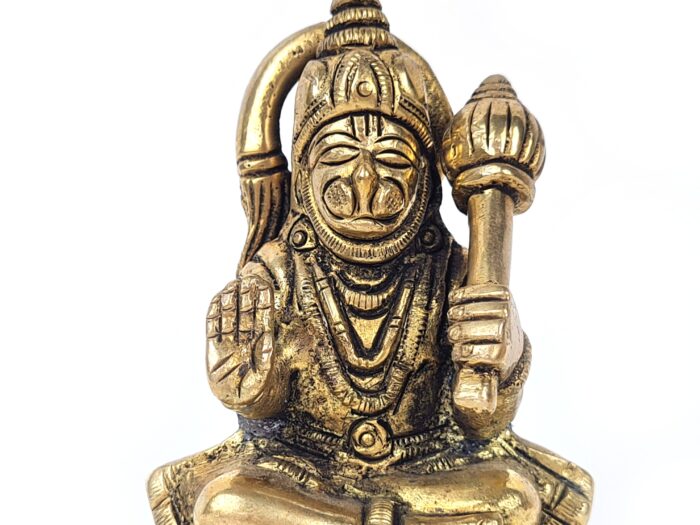 Hanuman Deus Macaco estatueta indiana de metal brass 9cm