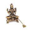 20250927_114955 Estátua do Deus Shiva em lótus com tridente removível em brass 9cm