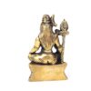 20250927_115031 Estátua do Deus Shiva em lótus com tridente removível em brass 8cm