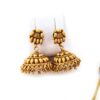 Conjunto completo de semi joia indiana para festas Temple Jewellery