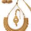 Conjunto completo de semi joia indiana para festas Temple Jewellery
