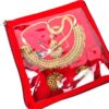 Conjunto completo de semi joia indiana para festas Temple Jewellery