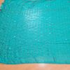 Dupatta verde com fios bordados de lantejoulas