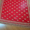 Saree Vermelho Bordado com Fios Dourados e Pedrarias com dupatta inclusa