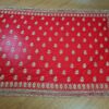 Saree Vermelho Bordado com Fios Dourados e Pedrarias com dupatta inclusa