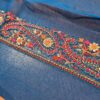 Saree Kashmiri Aari Work Bordado à Mão com Fios de Seda Coloridos