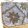 20251013_154018 Bolsa indiana clutch carteira tecido com bordados florais bege e metalizados