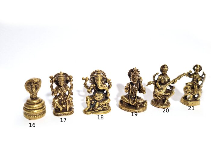 Miniaturas de Deidades Hindus em bronze 3x2cm