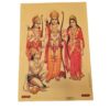 Folha laminada dourada para enquadrar e pendurar Sita e Rama 30 x 21 cm
