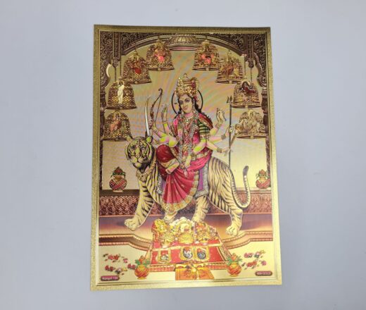 Lâm ina decorativa de Durga e suas 9 formas (Navadurga)