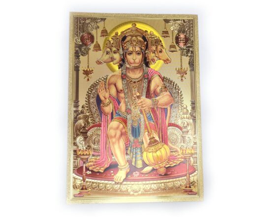 Lamina de Hanuman e suas 5 faces, Deus Macaco, decorativo