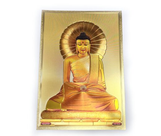 Folha laminada dourada para decorar Buda minimalista