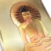 Folha laminada dourada para decorar Buda minimalista
