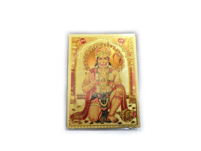 20251227_211338 Ímã de geladeira dourado com o Deus Macaco Hanuman