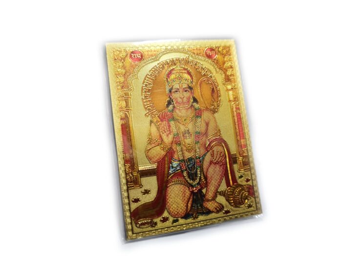 20251227_211348 Ímã de geladeira dourado com o Deus Macaco Hanuman