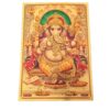 Folha laminada dourada para enquadrar e pendurar Ganesha 30 x 21 cm