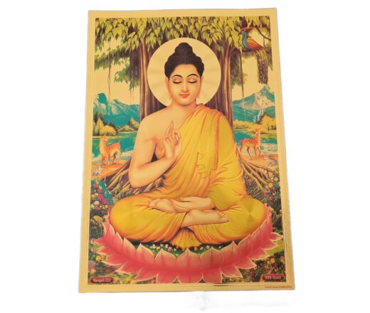Folha laminada dourada para decorar Buda sobre Flor de Lótus