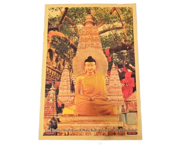 Folha laminada dourada para decorar Buda Templo Mahabodhi Bodhgaya 