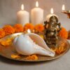 Shankha instrumento musical tradicional indiano 11cm