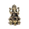 Estátua de Lord Ganesha Fine Art em metal dourado 10cm