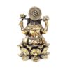 Estátua de Lord Ganesha Fine Art em metal dourado 10cm