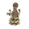 Estátua da Deusa Saraswati Fine Art em metal dourado 10cm