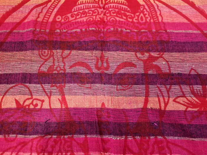 20251226_132729 Panô indiano algodão estampa de Ganesha (215 cm x 140 cm) tons quentes