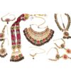 Conjunto Bridal Acessórios completos Indiano Luxo Maharani Gold 7 Peças