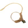 Conjunto Bridal Acessórios completos Indiano Luxo Maharani Gold 7 Peças
