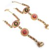 Conjunto Bridal Acessórios completos Indiano Luxo Maharani Gold 7 Peças