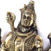 Estátua do Deus Shiva em lótus com tridente removível Fine Art em brass 15m