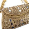 Bolsa Lakshmi Devi luxuosa e dourada toda bordada para festas