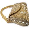 Bolsa Lakshmi Devi luxuosa e dourada toda bordada para festas