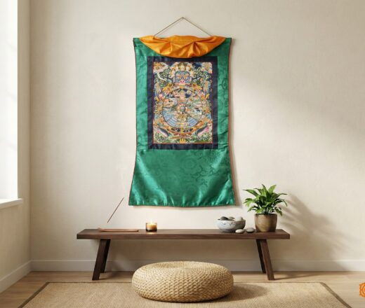 Thangka budista Bhavachakra - Roda da Vida Tradicional