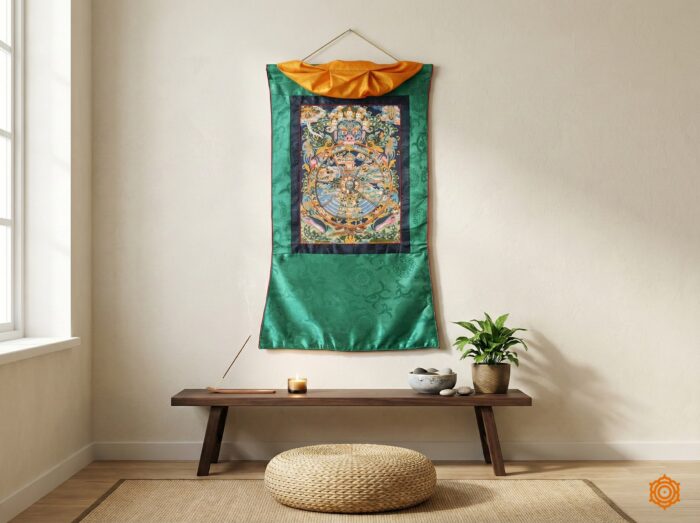 Thangka budista Bhavachakra - Roda da Vida Tradicional