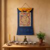 Thangka budista Bhavachakra Roda da Vida com Budas Iluminados
