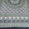 20260202_155337 Colcha indiana ou painel decorativo Mandala Paisley preto bege e verde 2,40m