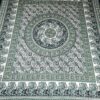 20260202_155342 Colcha indiana ou painel decorativo Mandala Paisley preto bege e verde 2,40m