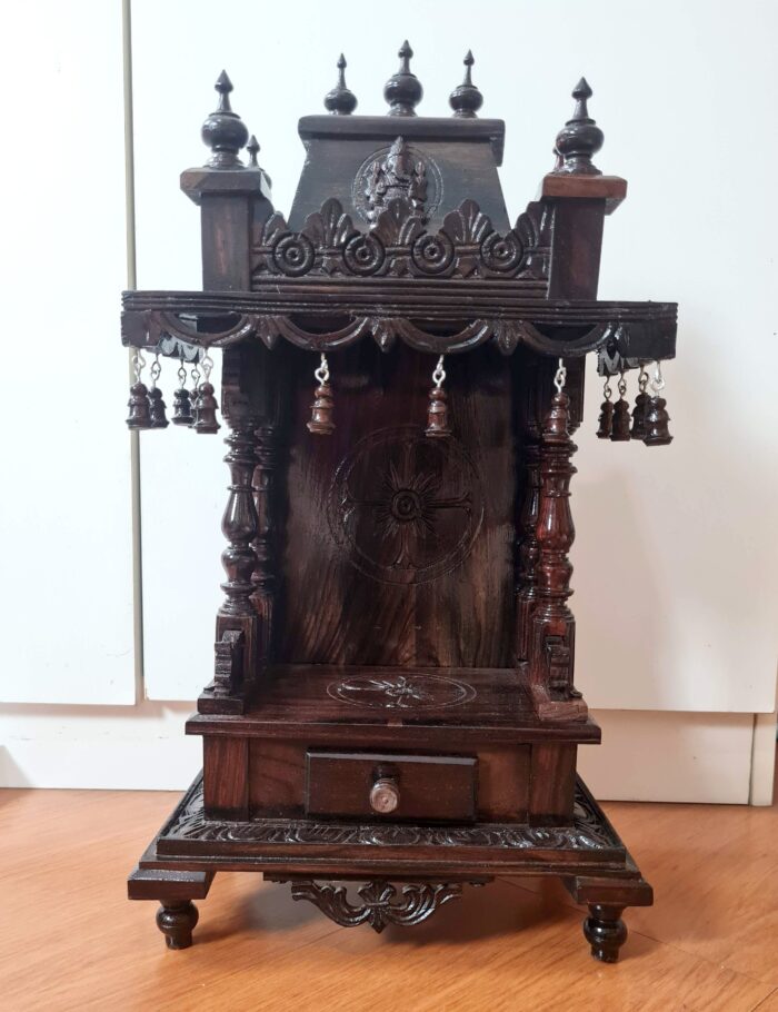Templo hindu artesanal em madeira Rosewood Ganesh