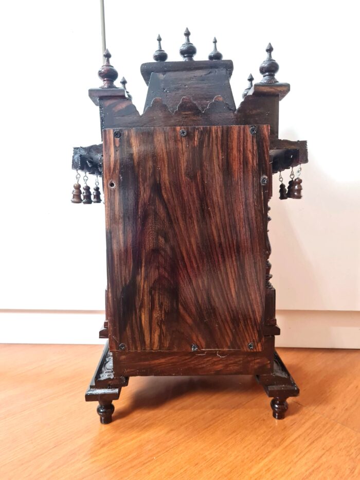 Templo hindu artesanal em madeira Rosewood Ganesh