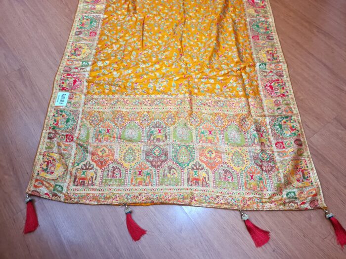 20260203_164225 Saree Banarasi Art Silk de seda Imperial Girassol